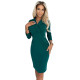 Елегантна рокля в зелен цвят 237-5