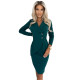Елегантна рокля в зелен цвят 340-6