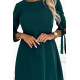 Елегантна рокля с връзки в зелен цвят 195-11