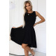 Елегантна асиметрична рокля в черен цвят 575-1