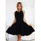 Елегантна асиметрична рокля в черен цвят 575-1