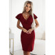 Елегантна рокля в цвят бордо 479-7