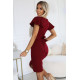 Елегантна рокля в цвят бордо 479-7