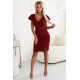 Елегантна рокля в цвят бордо 479-7