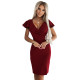 Елегантна рокля в цвят бордо 479-7