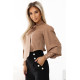 Елегантна блуза с панделка в бежово 578-1
