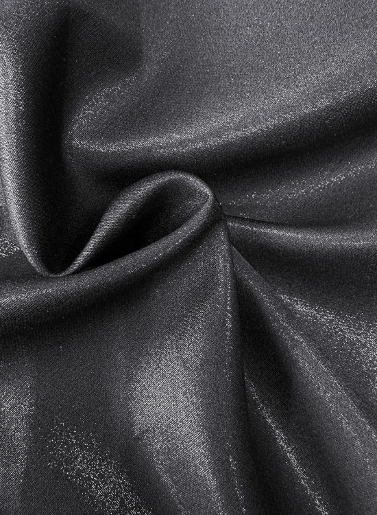 Разкроена миди рокля в черен цвят 348-10