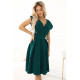Разкроена миди рокля в зелено 348-11