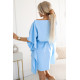 Широка рокля в бледосин цвят 287-36