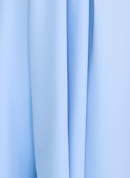 Разкроена миди рокля в светлосин цвят 348-12