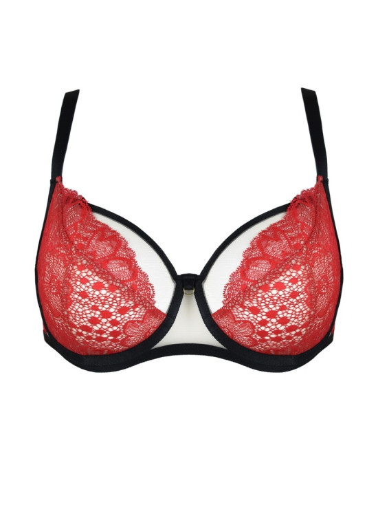 Сутиен с меки чашки в червено JULIA 19229