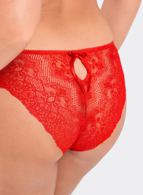 Бикини с дантелен гръб в червено BBL196