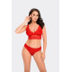 Бикини с дантелен гръб в червено BBL196