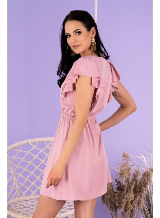 Лятна мини рокля в розов цвят Lauream Лятна мини рокля в розов цвят Lauream