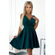 Официална рокля без ръкав в тъмнозелен цвят 478-3