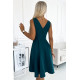 Официална рокля без ръкав в тъмнозелен цвят 478-3