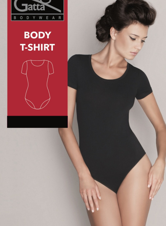 Body T-shirt дамско боди с къс ръкав, черен Body T-shirt дамско боди с къс ръкав, черен