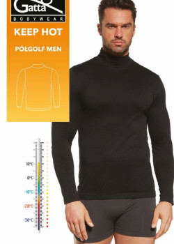 Мъжко поло PŁGOLF MEN KEEP HOT BLACK