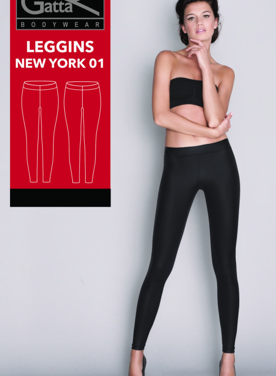 LEGGINS NEW YORK дамски клин еко кожа