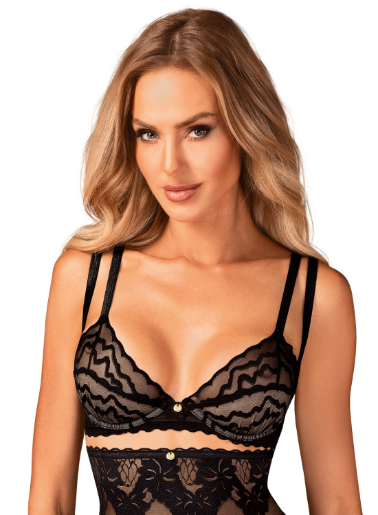 Дантелен сутиен в черен цвят Arienna