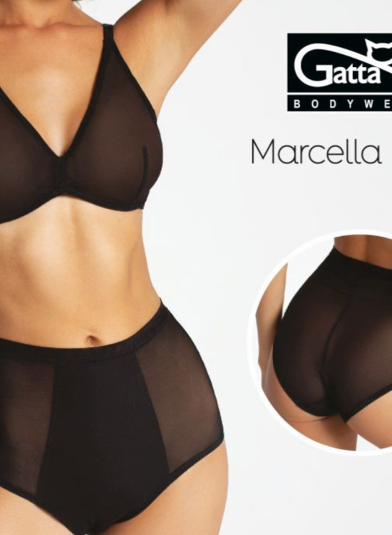 Дамски бикини с висока талия с оформящ ефект, черни