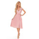 Елегантна рокля от шифон в розов цвят 381-1
