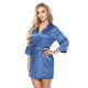 Aria сатенен халат, син цвят