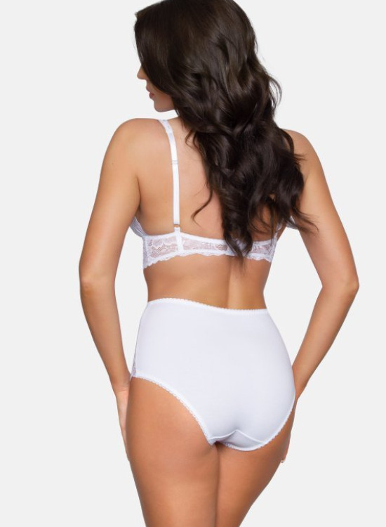 BBL187 бикини с дантела, бял цвят