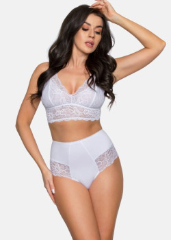 BBL187 бикини с дантела, бял цвят
