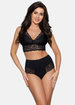 BBL187 бикини с дантела, черен цвят