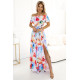 Елегантна рокля с флорални мотиви 194-5