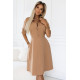 SANDY 286-8 Елегантна рокля в цвят мока