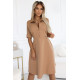 SANDY 286-8 Елегантна рокля в цвят мока