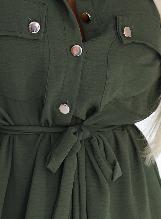 531-5 Рокля тип риза в цвят каки