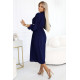 531-6 Рокля тип риза в тъмносиньо
