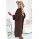 627-2 Дълга мека жилетка в кафяво