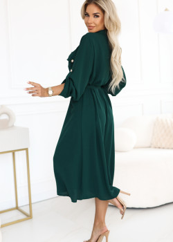 531-7 Рокля тип риза в зелено