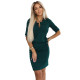 161-19 Спортно-елегантна рокля в тъмнозелен цвят
