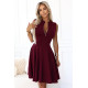 573-4 Разкроена рокля с цип в бордо 