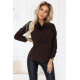 140-29 Елегантна блуза с дълъг ръкав в кафяв цвят