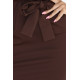 240-9 Асиметрична рокля в кафяв цвят