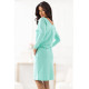 189-12 Дамска рокля с дълги ръкави в цвят мента