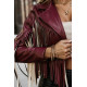 624-2 Ефектно яке с ресни в бордо