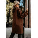 632-2 Стилно палто в кафяв цвят