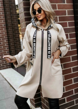 632-1 Стилно палто в бежов цвят