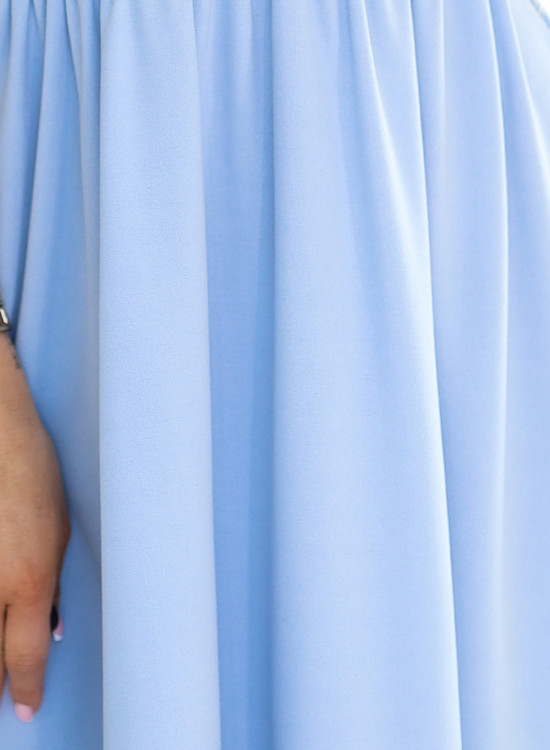 425-12 Елегантна рокля в светлосин цвят