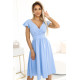 425-12 Елегантна рокля в светлосин цвят