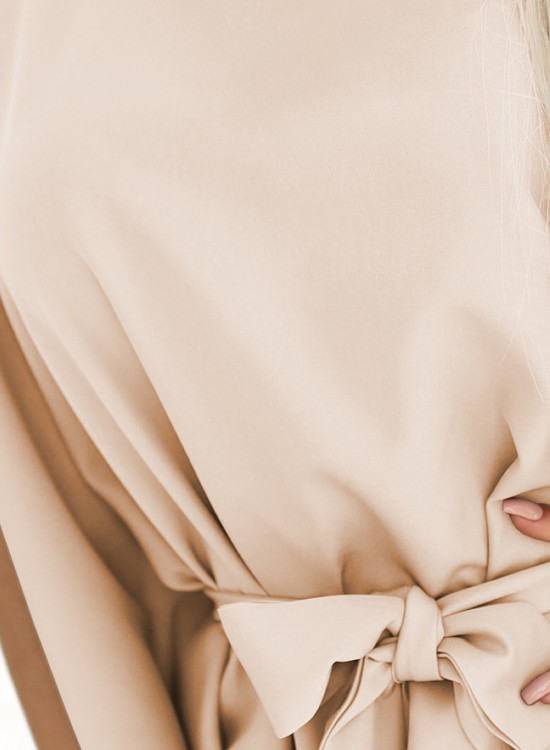 287-38 Широка рокля в бежово