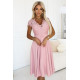381-6 Елегантна рокля от шифон в розово