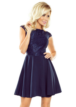 Елегантна мини рокля в тъмносиньо 157-1